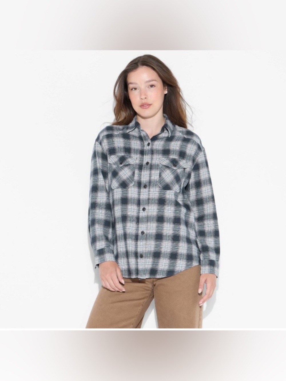 NWT-Wild Fable black classic button-down flannel